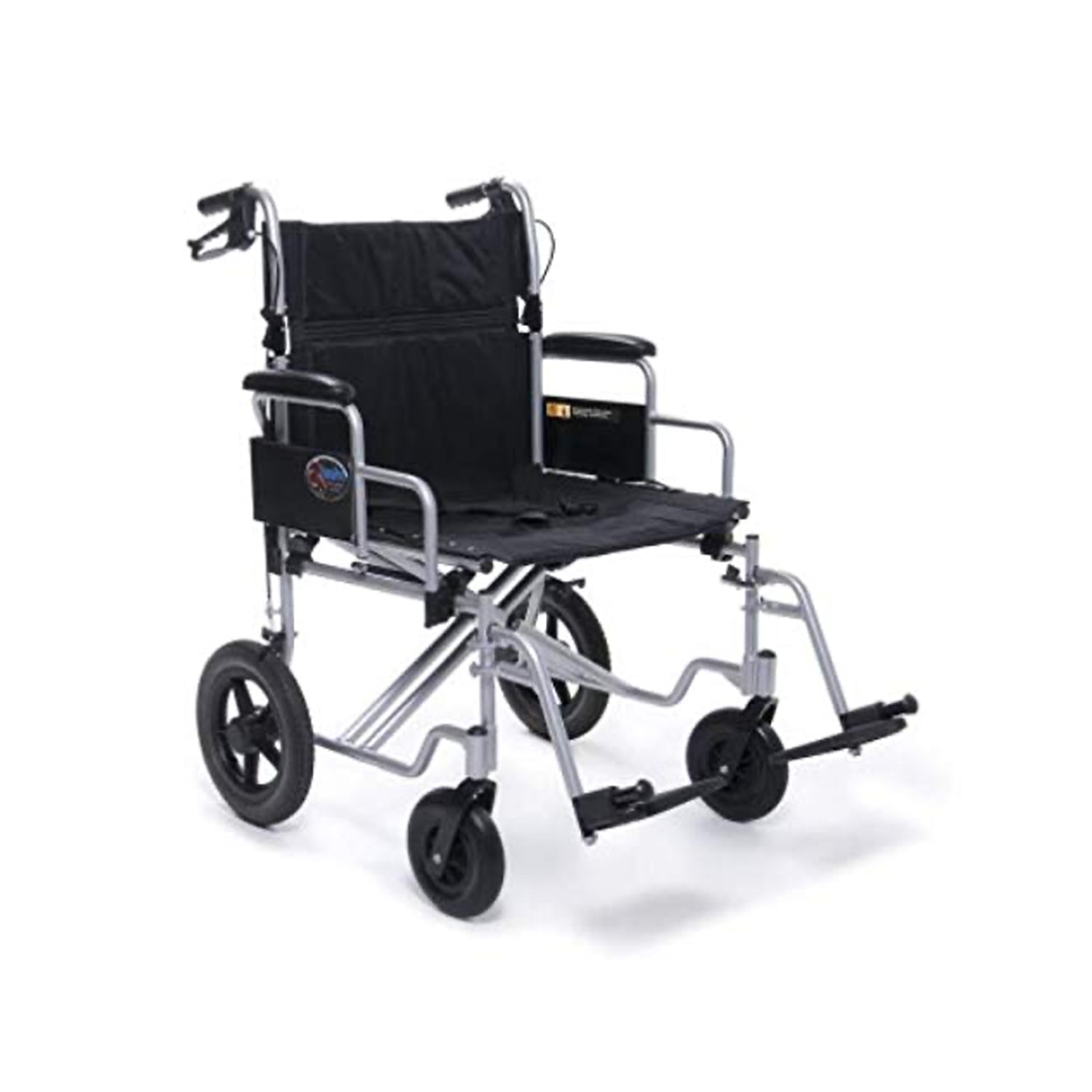 Graham Field Aluminum 24 Inch Bariatric Transportation Wheelchair Black Walmart Com Walmart Com