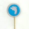 thumbnail image 3 of Darling Souvenir, Glitter Baby Foot Baby Shower Cupcake Toppers, Dessert Decorations - Pack Of 20, 3 of 3