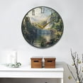 thumbnail image 4 of Acrylic Circular Clock 9.5x9.5 Inch Circular Clock Decorative Clock Creative Clock Dual-Purpose Clock Wall Clock Clock Decorate Your Space Mountain Scenery, 4 of 9