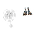 thumbnail image 1 of Reloj de pared acrílico con números arábigos y moderna escultura de elefante de resina para cocina, estudio, granja, hogar, oficina., 1 of 8
