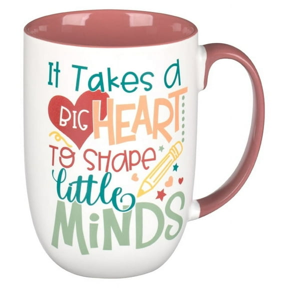 Mug Red Big Heart to Shape Minds, (Hardcover)