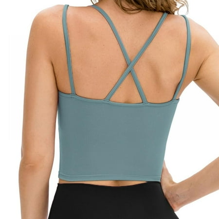

Valcatch Padded Strappy Sports Bra Yoga Tops Activewear Workout Clothes for Women