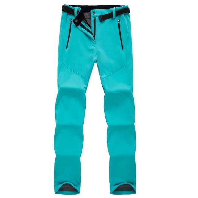 Pantalones de exterior para hombre, resistentes al viento, impermeables, gruesos, cálidos, de caparazón suave, para escalada, de forro polar, para mujer