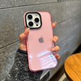 thumbnail image 2 of for iPhone 15 Pro Max Phone Case 6.7 inch, Aesthetic Trendy for Women Girls, Shockproof Transparent Soft TPU Pink, 2 of 10