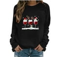 thumbnail image 2 of Women's Christmas Sweatshirts Crewneck Christmas Printed Shirts Loose Long Sleeve Blouses Casual Merry Xmas Sweatshirt Holiday Party Pullover Sweater Tops, 2 of 4