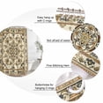 thumbnail image 6 of Boho Floral Waterproof Fabric Shower Curtain,Modern Abstract Ethnic Tribal Patterns Waterproof Fabric Shower Curtain for Bathroom Curtains Bathtubs Hotel Shower Curtains with 12 Hooks Small 36x72in, 6 of 8