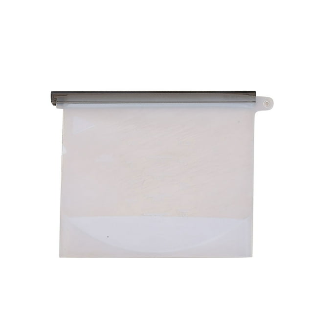 Un Sac de Conservation Portable Auto-Scellant en Silicone Réutilisable pour le Rangement des Aliments avec Repères de Volume, Étanche à l'Air et aux Fuites, pour la Préparation des Repas, le Réfrigérateur, le Congélateur, le Dîner et l'Organisation des Collations