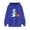 Dark Blue, variant on Ninixx Womens Halloween Cute Ghost Pumpkin Printed Sweatshirt Long Sleeve Drawstring Loose Hooded Tops with Kangaroo Pocket