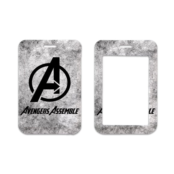 WJSDDXD Disney Marvel Porte-Cartes d'Identité Lanière Porte-Clés Porte-Badges d'Affaires Sangle de Cou Étui pour Cartes d'Étudiant Mignon Dessin Animé Couverture de Cartes pour Enfants LZ