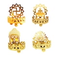 thumbnail image 5 of Aleación Hueco Tallado Luz Y Sombra Mantequilla Portalámparas Candelabro Dorado Candelabro Budista Decorativo Altar Budista Accesorio Para Salón Budista Festival Budista Minnieouse HA026750-01, 5 of 5