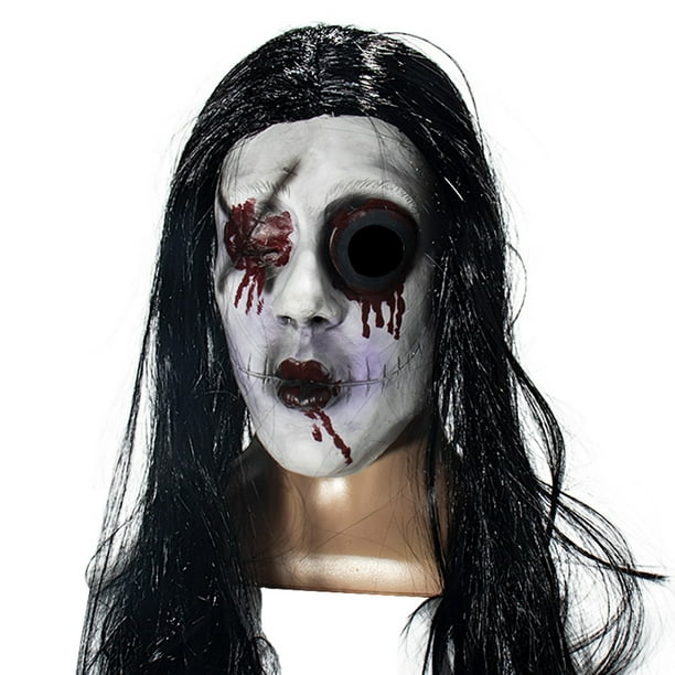 Máscara de Halloween para mujer, fantasma, cosplay, terror, cicatriz de sangre