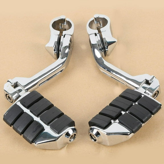 32mm Long Angle Highway Footpeg Angle Adjustable Compatible With Harley Touring Road King Ride Dyna Softail Sportster Honda Yamaha XV250 Universal