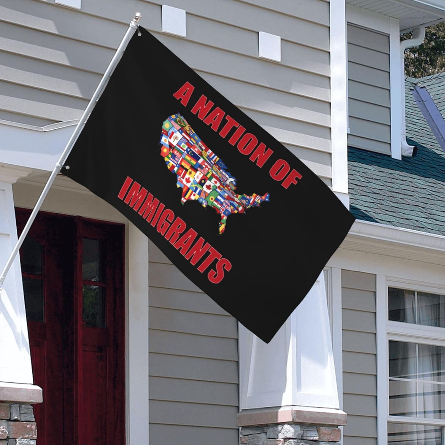 2x3 Feet A Nation of Immigrants Flag We Are All Immigrants Flags for Outside Large Garden Yard Flags Outdoor Decoration