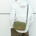 thumbnail image 3 of Bolso bandolera pequeño de moda con compartimentos dobles y cremallera, 3 of 5