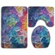 thumbnail image 1 of ABPHQTO Pintura colorida Juego de alfombras de baño de 3 piezas Alfombra de baño Alfombra de contorno y tapa de inodoro, 1 of 2