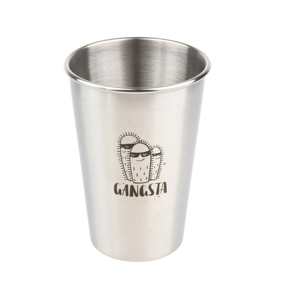 Vasos de material acero Inoxidable de 350 Ml / 500 Ml, Vasos de Metal para Bebidas Frías, de Cerveza Libres de Tóxicos, Perfectas para Diario en Int 500ml shamjiam Vaso de pinta de acero inoxidable