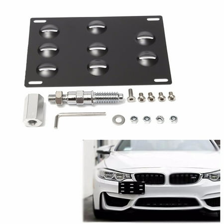 Bmw Tow Hook - Front Bumper Tow Hook License Plate Mounting Bracket Relocate Holder for BMW