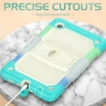 thumbnail image 6 of Decase Heavy Duty Tablet Case for Samsung Galaxy Tab A7 Lite 8.7 inch 2021 Model (SM-T220/T225/T227),Hybrid Shockproof Drop Proof Cover With Shoulder Strap &  Kickstand,Colorful Mint, 6 of 7