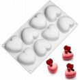 thumbnail image 3 of Molde de silicona para mousse en forma de corazón 3D, molde para postres, mousse de silicona, repostería, etc. (8 cavidades 3D en forma de corazón), 3 of 5