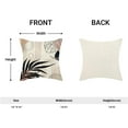 thumbnail image 6 of Mid Century Boho Pillow Covers 18x18 Set of 2, Modern Tropical Leaf Outdoor Decorations Throw Pillow Covers Bohemian Farmhouse Decorative Linen Cushion Case for Couch Sofa Home, 6 of 6