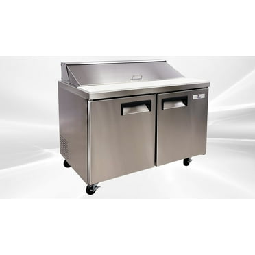 Cooler Depot 48 In. 12.9 cu. ft Stainless Steel Sandwich Prep Table  ASR-12376 NSF ETL Certified
