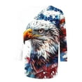 thumbnail image 6 of NSLGXD Independence Day Shirts for Women Plus Size Patriotic Red White and Blue Print T shirts Loose Fit 3/4 Sleeve Tees Memorial Day Gifts Round Neck Blouses Tops S-5XL, 6 of 6