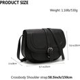 thumbnail image 3 of ZHAOCHENG Bolso bandolera negro-PU para mujer, bolso bandolera pequeño retro, 3 of 5