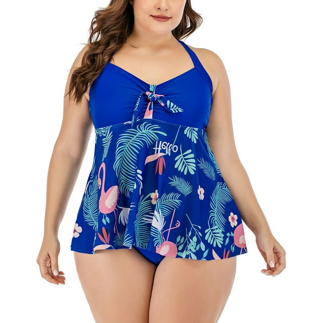 Big Plus Size Sexy Women Swimwear 2 Piece Swim Bathing Suit