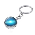thumbnail image 2 of YYKihy Cosmic Galaxy Planet Time Gemstone Double-Sided Glass Ball Keychain Key Ring, 2 of 2