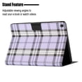 thumbnail image 2 of Case for Lenovo Tab M10 (3rd Gen) 10.1 inch, Plaid Design Cute Stylish  Shockproof Cover with Kickstand Magnetic Flip Case for Lenovo Tab M10 (3rd Gen),Purple, 2 of 6