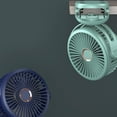 thumbnail image 3 of Clip on Mini Desk Fan Stroller Fan USB Powered Mini Clip on Desk Fan 6Inch, 3 of 20