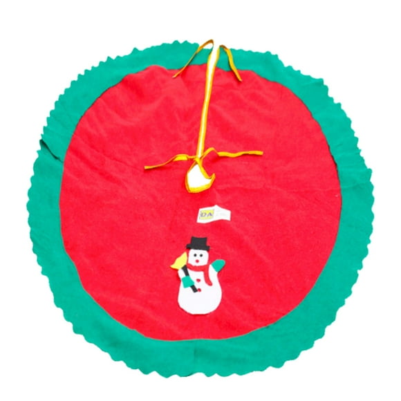 FloreceBien Christmas Burlap tree skirt tree mat decorated indoor and outdoor Christmas holiday