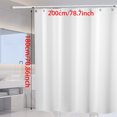 thumbnail image 4 of QUTETN White Grey Polyester Fabric Shower Curtain, Machine Washable, Waterproof Shower Curtain Liner With Hooks, 70.8" × 59", 70.8" × 70.8", 70.8" × 78.7", 4 of 4