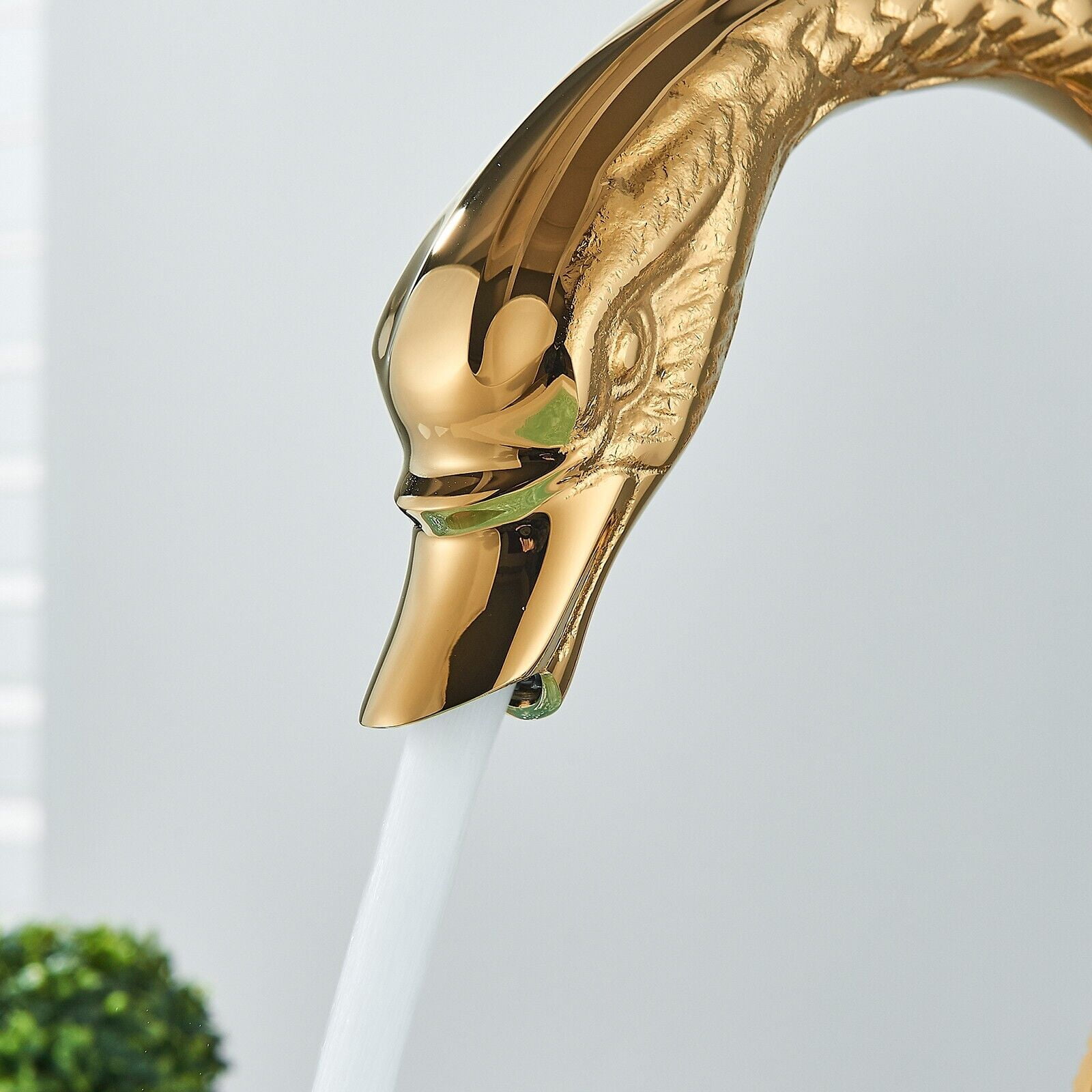 Zovajonia Double Crystal Knobs Basin Faucet Widespread 3 Holes Sink Mixer Tap Gold Finish