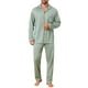 thumbnail image 2 of INSPIRAR CHIC Conjunto de Pijamas de 2 Piezas de Manga Larga con Botones y Bolsillo para Hombre L Verde Claro, 2 of 5