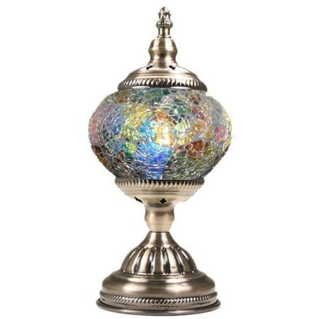 UPC 713289001308 product image for Silver Fever Handcrafted Mosaic Turkish Lamp -Moroccan Glass - Table Desk Bedsid | upcitemdb.com