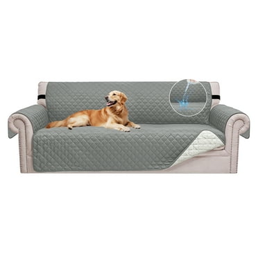 MOONORAH Reversible Couch Cover, 100% Water Resistant Slipcover Furniture Protector, Machine Washable Couch Cover for Kids, Dogs, Pets, 3 Cushion Sofa Size 66''x75", Grey