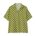 thumbnail image 4 of MAFYTYTPR Women's Polka Dot Half-Button Shirt Spread Collar Short Sleeve Casual Tops for Everyday Wear S-3XL Plus Size, 4 of 7