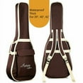thumbnail image 6 of SHANNA 40 41 Inch Acoustic Guitar Bag Waterproof Thicken Padded Bag Advanced Guitar Case with Double Strap and Outer Pockets (Brown), 6 of 7