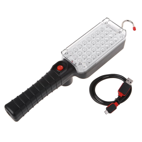 Necvior Portable USB Rechargeable Work Light COB Repairing Lamp With Magnet & Hook 34 LE