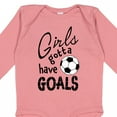 thumbnail image 4 of Inktastic Girls Gotta Have Goals Soccer Girls Long Sleeve Baby Bodysuit, 4 of 5
