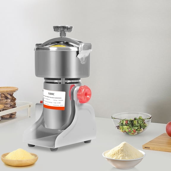 1500g 3.31lbs Electric Grain Grinder 4100W 304SS Commercial Dry Mill US Plug