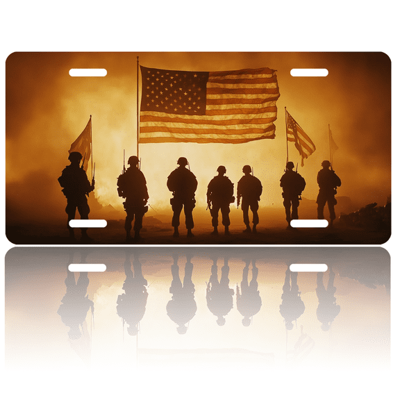1 Pcs 2D Flat License Plate Covers & Frames, Silhouettes For Decorative Front, Waterproof For Decoration Aluminum License Plate Covers & Frames Cover For Men Women, 12" X 6"