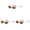 Brown, variant on Small Square Sunglasses for Women Men, Vintage Narrow Rectangular Metal Half Frame Sunglasses, Sexy Chic Sun Glasses Ladies Fashion Narrow Eyeglasses Shades 1-3 PC