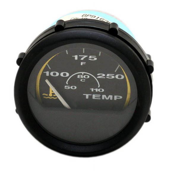 Faria Boat Temperature Gauge GP9163 | Maxum 2 Inch Black