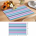 thumbnail image 6 of Blue Purple Striped Placemats Set of 12 Farmhouse Stripes Simple Art Place Mats Indoor Wipeable Table Mats Washable Cloth Dining Table Placemats for Kitchen Holiday Party Home Decor 13x19 Inch, 6 of 9