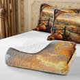 thumbnail image 4 of Erosebridal Pumpkin Harvest Quilt King 3 Pieces,Fall Rustic Cabin King Coverlet Set,Gold,1 Bedspread and 2 Pillowcases, 4 of 7