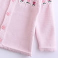 thumbnail image 4 of HCNTES Toddler Girl Sweater Strawberry Cardigan Knit Sweater Girl Fall Winter Clothes Sweater Cute Tops(12-18 Months,G51-Pink), 4 of 6