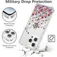 thumbnail image 4 of Flower Case for iPhone 14 Pro 6.1-inch,Clear Floral Case Slim Cute Cover for Girls Women,Transparent Soft TPU Bumper Protective Case with Reinforced Corners,Red Flower, 4 of 7