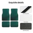 thumbnail image 4 of Fotbe Dark teal green Juego de 4 Tapetes para Auto con Estampado – Alfombrillas de Goma Reforzada, Diseño Antideslizante, Protección para Todo el Año – Vehículos, Autos, Camionetas y SUVs, 4 of 7